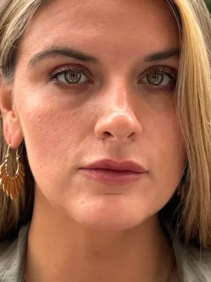 Brass Feather Hoop Earring