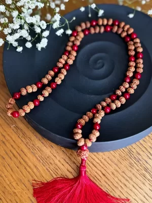 108 Mala Beads Rudraksha Bodhi Seed Bead Luck Wealth