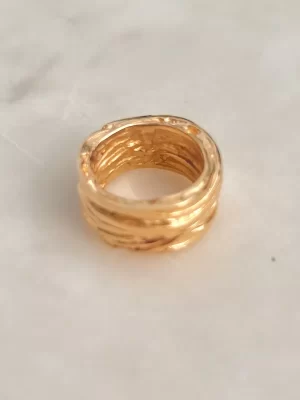 KALI Bold thick chunky 22k Gold plated Ring